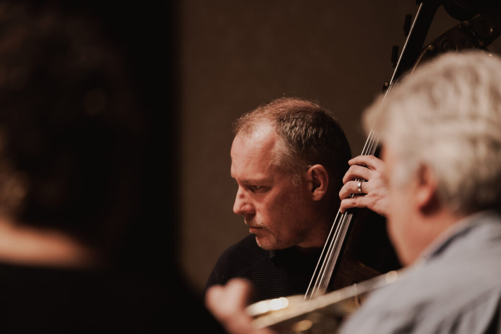 Graham Mitchell on Double bass performing with The Nash Ensemble